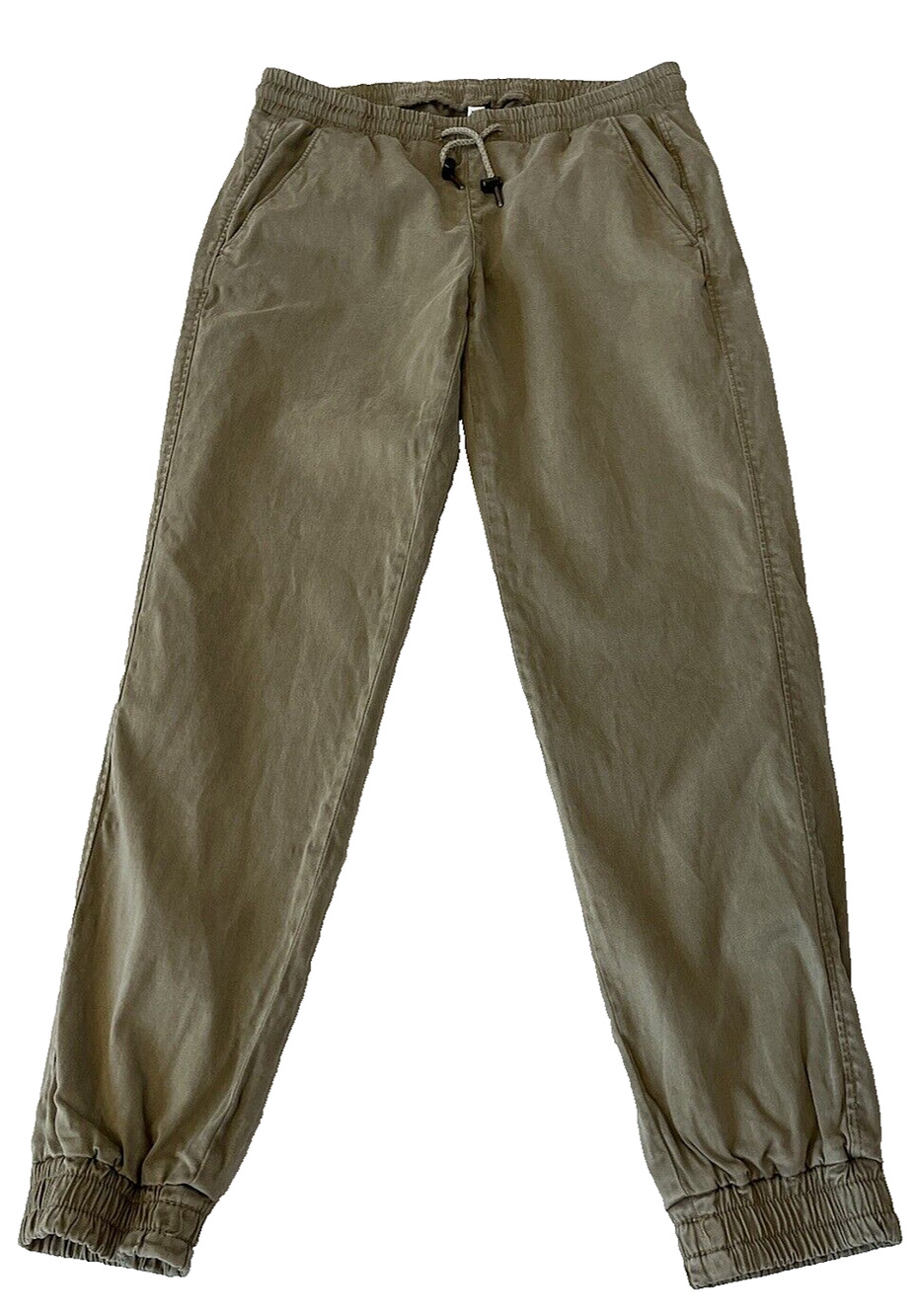Zara Women's Jogger Pull On Drawstring Pants Small Green Pockets